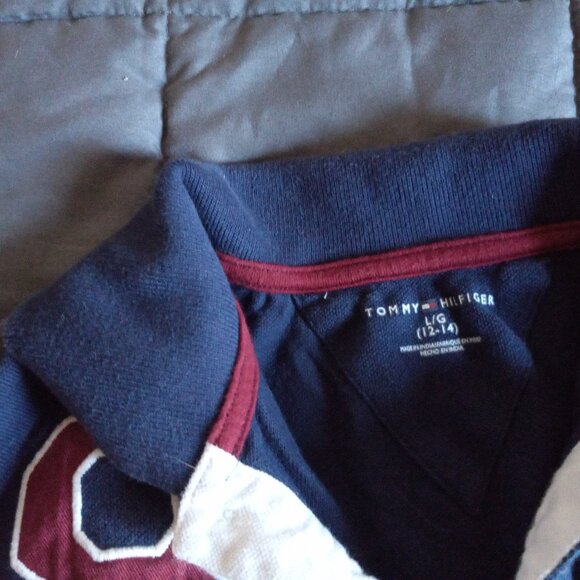 2 tommy hilfiger long sleeve polo shirts. boys size 12-14 - Picture 6 of 12